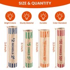 512 Pcs Assorted Preformed Coin Wrappers Rolls Tubes Quarter Penny Nickel Dime
