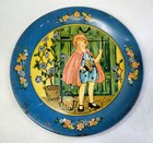 Vintage 15 Pc Little Red Riding Hood   Wolf Ohio Art Tin Child s Plate Tea Set 