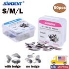 50 Pcs Dental Metal Matrices Matrix Band Sectional Contoured Refill S m l 35  m