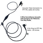 Waterproof 1-wire Mic Headset Ptt Earpiece For Motorola Walkie Talkie Radio