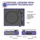 Vinyl Record Player Bluetooth Belt Drive Turntable Vintage Phonograph 3 Speed