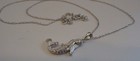 925 Sterling Silver Mermaid Pendant Necklace W   75 Ct Accents   New Design    