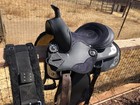 Kids Western Saddle Youth Child Barrel Racing Trail Used Synthetic Tack Set 12   