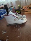 Girl s Vintage White Leather Ice Skates Size 1  Made In Korea