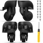 4 Pcs Replacement Luggage Wheels - Travel Suitcase Caster Repair Kit  Mute Beari