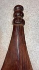 Hand-carved Wood Spear-style Sculpture Tribal  Dark Brown  18 In