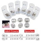 Dental Stainless Steel Adult Permanent Molar Teeth Crown All Sizes Kit   Refills