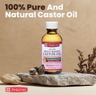 De La Cruz Castor Oil For Hair  Skin  Eyelashes   More 2 Fl Oz  6 Glass Bottles 