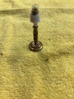 Dollhouse Miniature Victorian Electric Table Lamp Cream W gold Trim Shade 2 5 