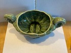 Vintage Green Mcm Usa Pottery Ceramic Planter Flower Pot Vase - Very Nice