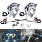 Passing Turn Signal Lamp Driving Fog Spot Light Bar Set For Harley Motorcycle