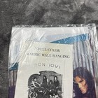 Vtg 80s Bon Jovi Rock Tapestry 1989 Nikry Banner Wall Hanging Flag Poster New