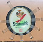 Schmidt s Light-up Beer Wall Clock Rare Advertising Mcm Design Htf