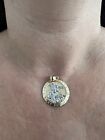 Gold St Saint San Michael Miguel Pendant 14k Yellow White Solid Necklace 1 30   