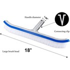 Aluminum Swimming Pool Floor And Wall Brush - 18 Inch