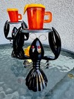 Vintage Ussr Plastic Figures Mid Century Lobsters With Beer Soviet Decor