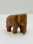 Elephant Wood Figurine Hand Carved Animal Mini Statue Home Decor 2    Vintage Folk