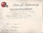 Cfl Calgary Stampeder Game Worn Football Jersey Grey Cup W coa