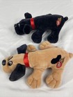 Vintage 80 s Pound Puppies  2 plush 8   Brw blk Dog Animal Tonka Puppy 1986