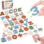 Silicone Magnetic Letters Numbers Set 26 Alphabet 0-9 Toddlers Learning Fridge
