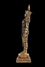 Unique Egyptian Statue Of Goddess Isis Handmade Replica Made In Gold Leaf Figure
