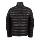 Men Real Leather Puffer Jacket Soft Lambskin Black Quilted Padded Winter Jacket