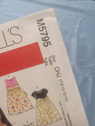 Mccall s M5795 Girls Lined Dresses And Sash  Sz   7-14  Sewing Pattern New Uncut