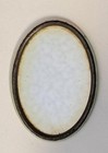 Antique Celluloid Cased Oval Pocket Mirror With 1920 s Woman Portrait