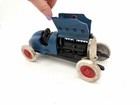 Vintage Style Cast Iron  6 Race Car Blue Hubley Reproduction 9 5    Heavy 3lb