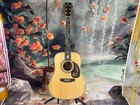 Solid Spruce Acoustic Guitar Ebony Fingerboard Abalone Flower Inlays In Stock