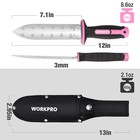 Workpro Hori Hori Garden Knife 7-in Blade Weeding   Digging Tool W oxford Sheath