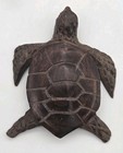 Hand Carved Ironwood Sea Turtle Figurine Decor Wooden 4 5  X 3 5  X 1 5  