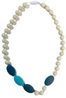 Lil Jumbl Fk004 Baby Teething Necklace Bpa Free Silicone Cream Blue Turquoise
