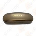 Gucci Bronze Hard Clam Shell Eyeglasses Sunglasses Small Case W  Cloth   Giftbox