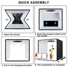 16  Large Led Light Box Photo Tent Dimmable Photography Studio Shooting