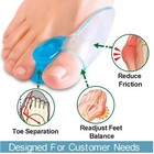 1 Pair Silicone Gel Bunion Toe Corrector Orthotics Straightener Separator Pain