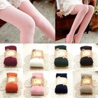 Women Woolen Yarn Knitted Footed Tights Pantyhose Winter Warm Stretch Stockings