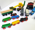 Thomas The Tank Engine   Brio Wooden Trains Wooden And Magnetic Lot Of 36 Pieces