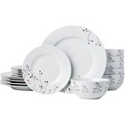 18 Piece Dinnerware Set Plates Bowls Dishes Service 6 Porcelain Dishwasher Safe