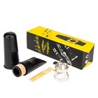 Clarinet Mouthpiece Kit With Ligature one Reed And Plastic Cap black  Click To