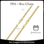 14k Gold Necklace For Women Mens Gold Chain For Men 16in 3mm