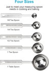 5pcs Ostwony Measuring Spoons Set  Includes 1 8  1 4  1 2 Stainless Steel 