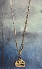 Vintage Fob Watch Chain Choker Necklace Gold Filled V179