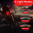Led Usb Rechargeable Bike Tail Light Set Remote Turn Signals Brake Bicycle Alarm