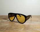Tom Ford Bronson Tf1044 Oversized Aviator Sunglasses 60mm Black yellow Lens