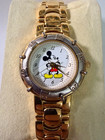Vintage Disney Store Mickey Mouse Watch Ds-1078 Japan Gold Tone New Battery Runs