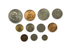 British Pre Decimal Coin Set Collection - Crown To Farthing   One Pound Note