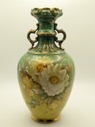 Antique Royal Bonn Germany Art Nouveau Fabulous Floral Vase 19th C  Hand-painted