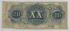 1863 Csa Confederate States America Currency  20 Dollar Note T-58 Vf  Great Note
