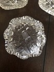 2 American Brilliant Period Hand Cut Glass Butter Dishes